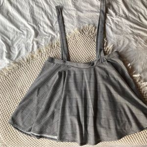 BooHoo Plus Dogtooth Check Pinafore Skirt